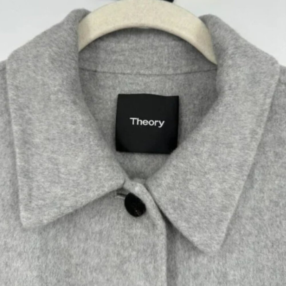 Theory Wool Cashmere Oversized Shirt Jacket LUXE NEW DIVIDE OS JK DF woman’s siz - Picture 2 of 12